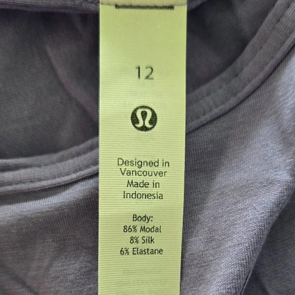NWT Lululemon Shoulder Cut-out Yoga Tank - 12 Dark Lavender
